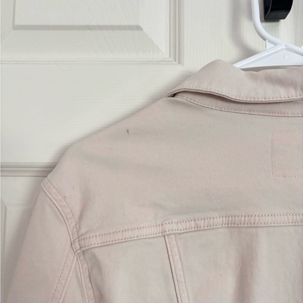 Lularoe Light Pink Rose Harvey Jacket Jean Jacket (M) - Picture 6 of 8